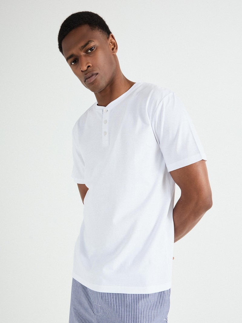 Pyjama en jersey MO Fashion Blanc - Kiabi