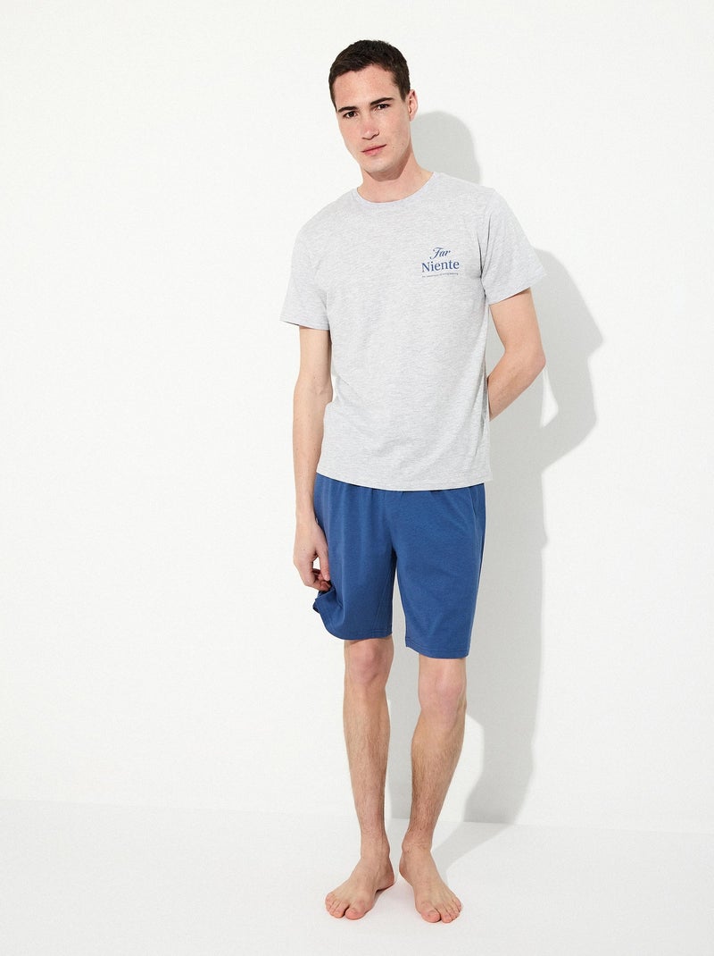Pyjama en jersey MO Fashion Gris - Kiabi