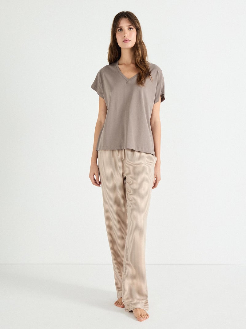 Pyjama en jersey MO Fashion Gris - Kiabi