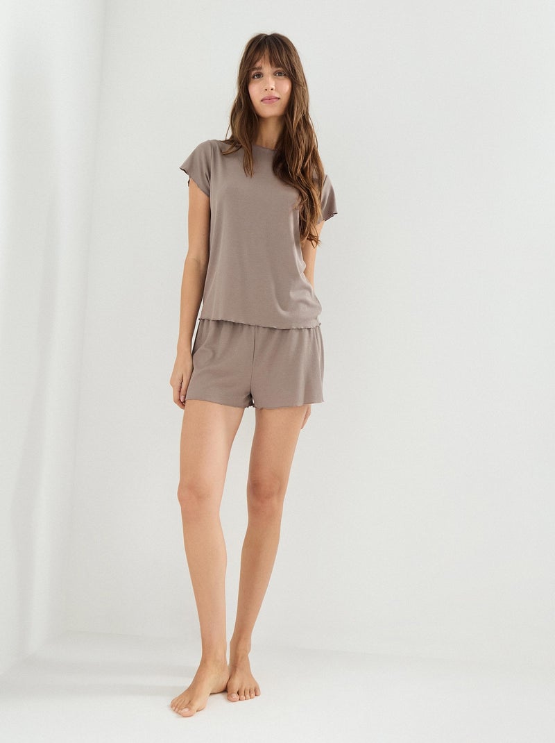 Pyjama en jersey MO Fashion Gris - Kiabi