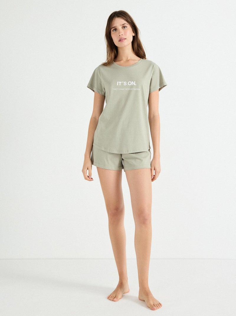 Pyjama en jersey MO Fashion Gris - Kiabi