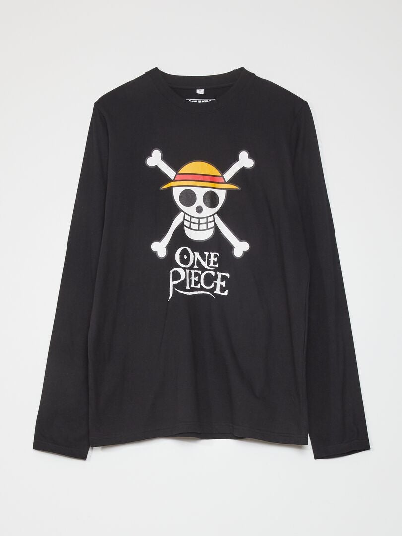 Ensemble pyjama 'One Piece' en jersey - noir - Kiabi - 12.00€
