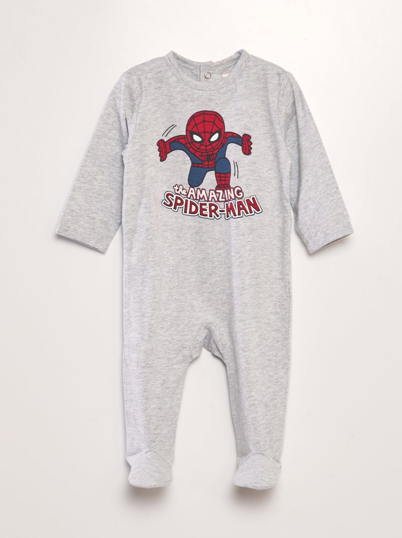 Pyjama en jersey 'Spider-Man' 'Marvel' Gris - Kiabi