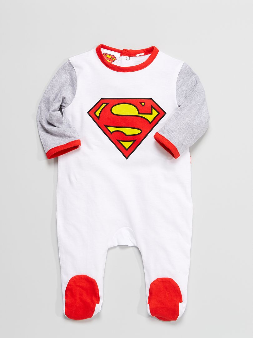 Pyjama en jersey 'Superman' blanc - Kiabi