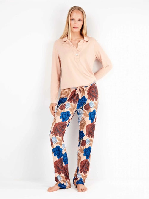 Pyjama en maille à motif floral - Kiabi Pyjama en maille à motif floral - Kiabi