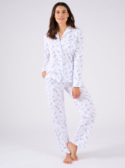 Pyjama en maille jersey pur coton - Damart - Kiabi