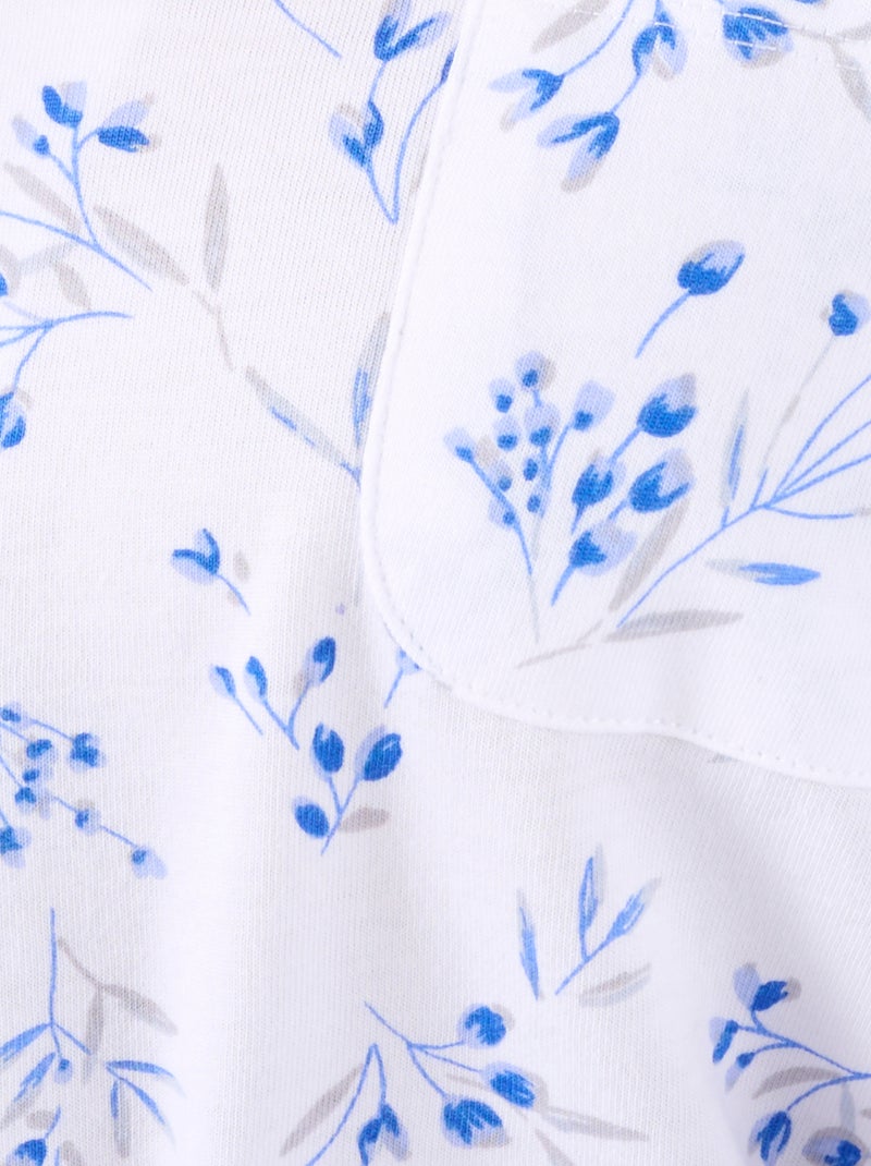 Pyjama en maille jersey pur coton - Damart Bleu - Kiabi