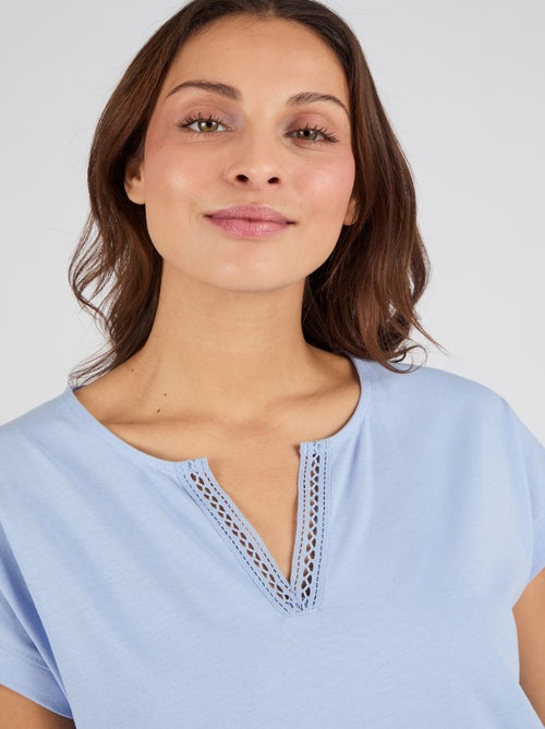 Pyjama en maille jersey pur coton - Damart - Kiabi