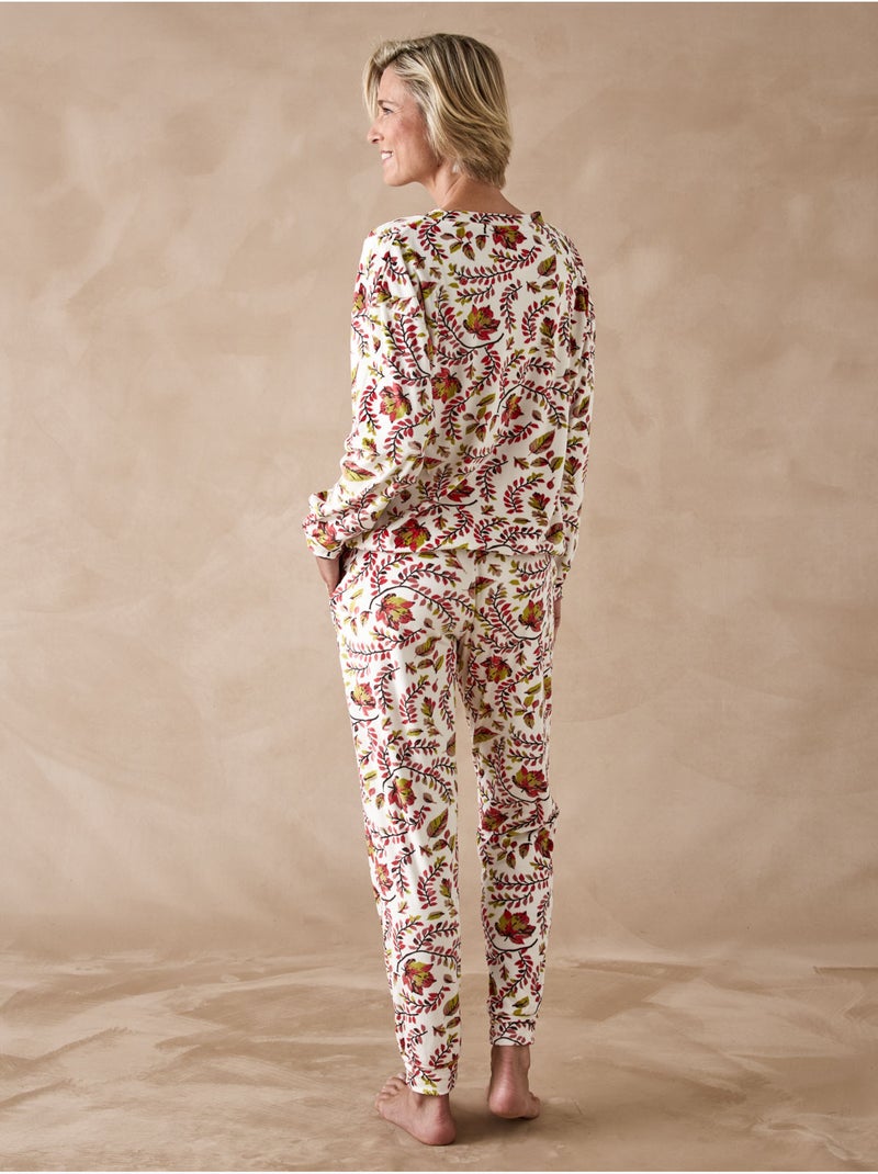Pyjama en maille polaire douce - DAXON Ivoire - Kiabi