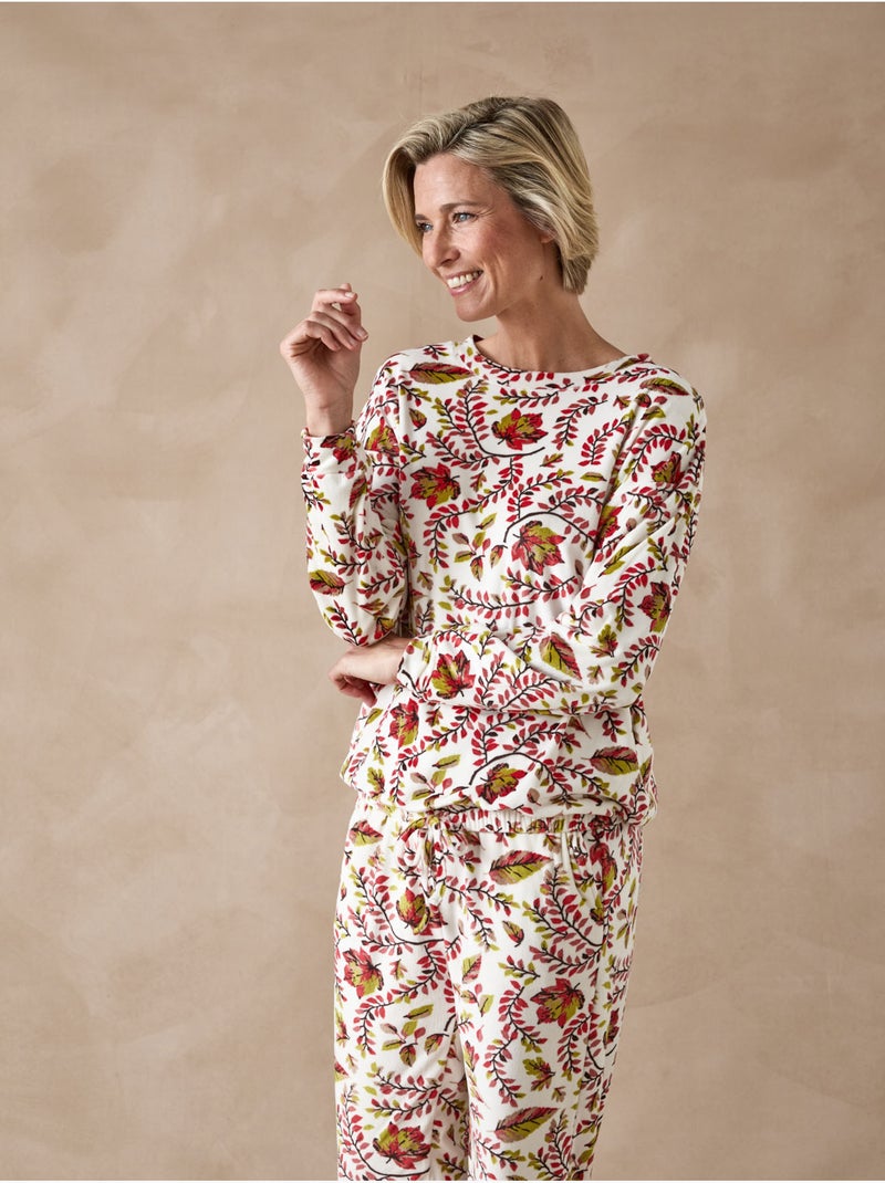 Pyjama en maille polaire douce - DAXON Ivoire - Kiabi