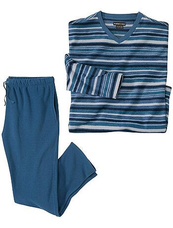 Pyjama en Micropolaire Rayé - ATLAS FOR MEN