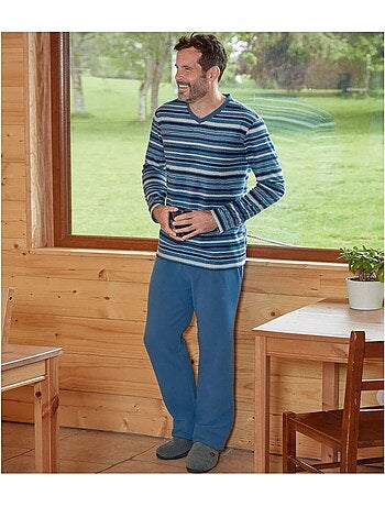 Pyjama en Micropolaire Rayé - ATLAS FOR MEN