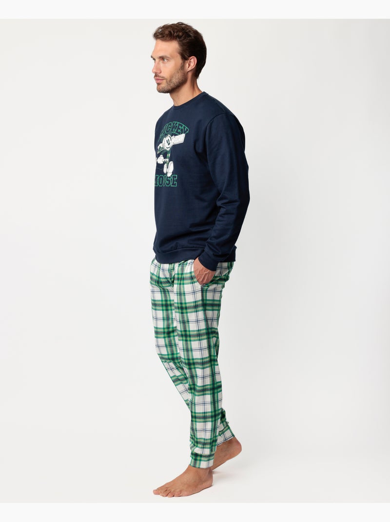 Pyjama en peluche à manches longues Disney pour homme Bleu marine - Kiabi