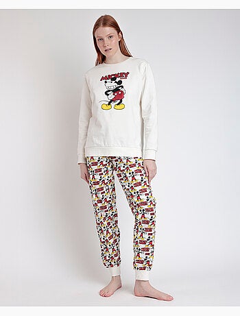 Pyjama en peluche à manches longues Mickey pour femme de Disney