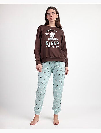 Pyjama en peluche à manches longues pour femme PEANUTS Sleep Society