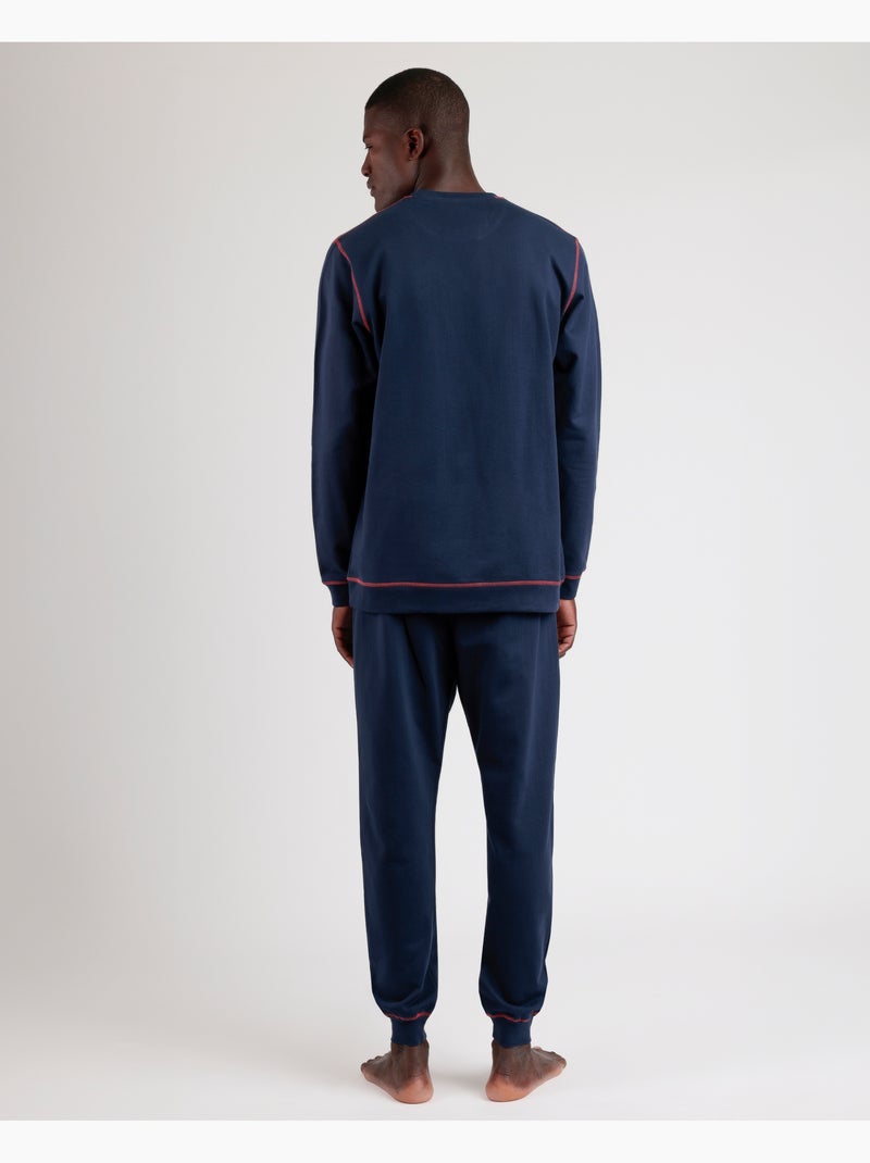 Pyjama en peluche à manches longues pour homme Disney Winter Club Bleu marine - Kiabi