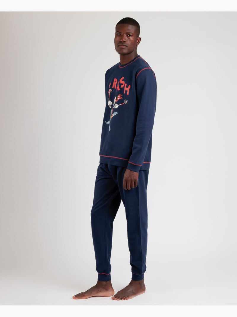 Pyjama en peluche à manches longues pour homme Disney Winter Club Bleu marine - Kiabi
