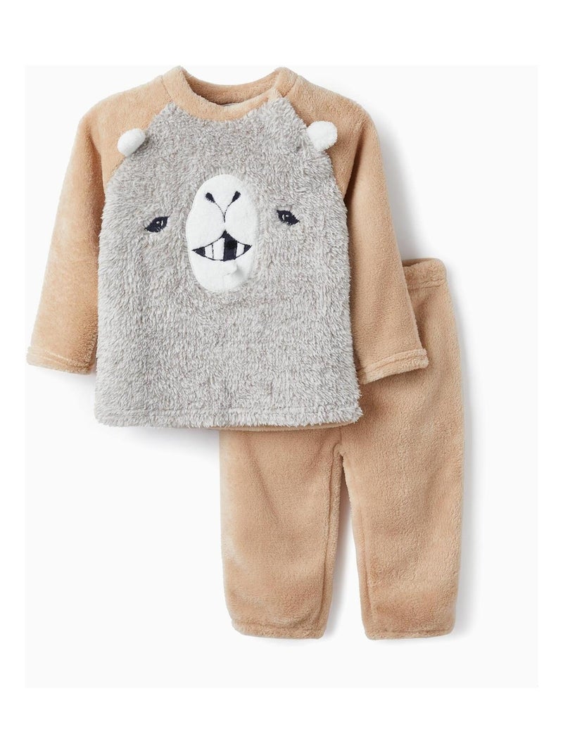 Pyjama en peluche avec oreilles et dent en 3D pour bébé garçon 'Lama'   DISCOVER PERU Multicolore - Kiabi