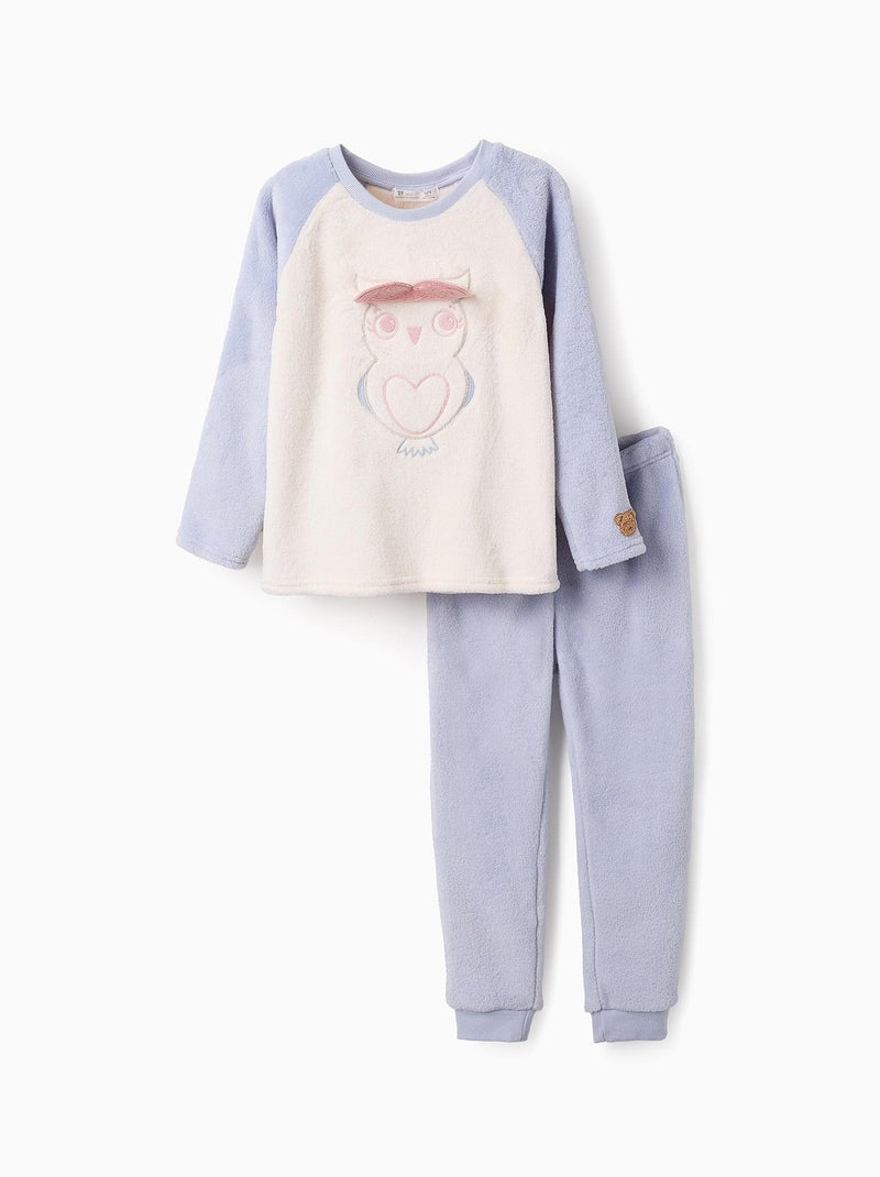 Pyjama en Peluche Bleu - Kiabi