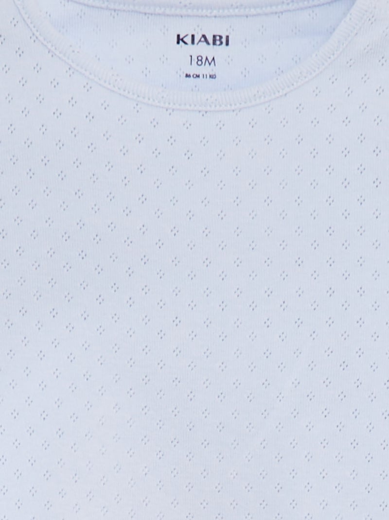 Pyjama en pointelle t-shirt + short - 2 pièces BLEU - Kiabi