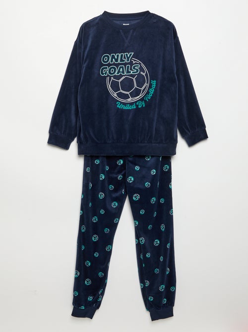 Pyjama en polaire 2 pièces - sweat + pantalon - Kiabi