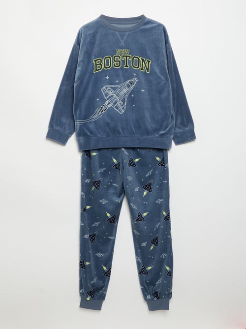 Pyjama en polaire 2 pièces - sweat + pantalon - Kiabi Pyjama en polaire 2 pièces - sweat + pantalon - Kiabi