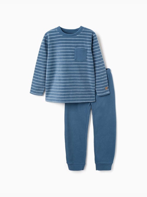 Pyjama en polaire à rayures - Kiabi Pyjama en polaire à rayures - Kiabi