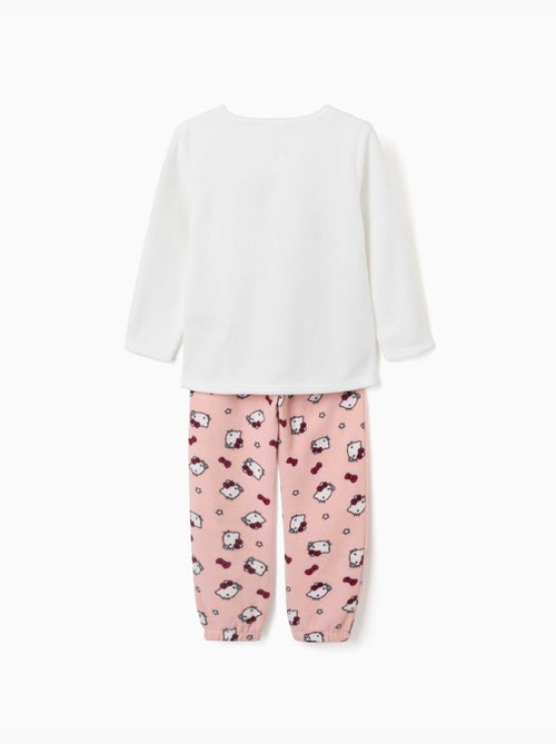 Pyjama en polaire avec broderie hello kitty - Kiabi Pyjama en polaire avec broderie hello kitty - Kiabi