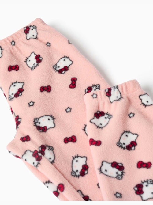 Pyjama en polaire avec broderie hello kitty - Kiabi Pyjama en polaire avec broderie hello kitty - Kiabi