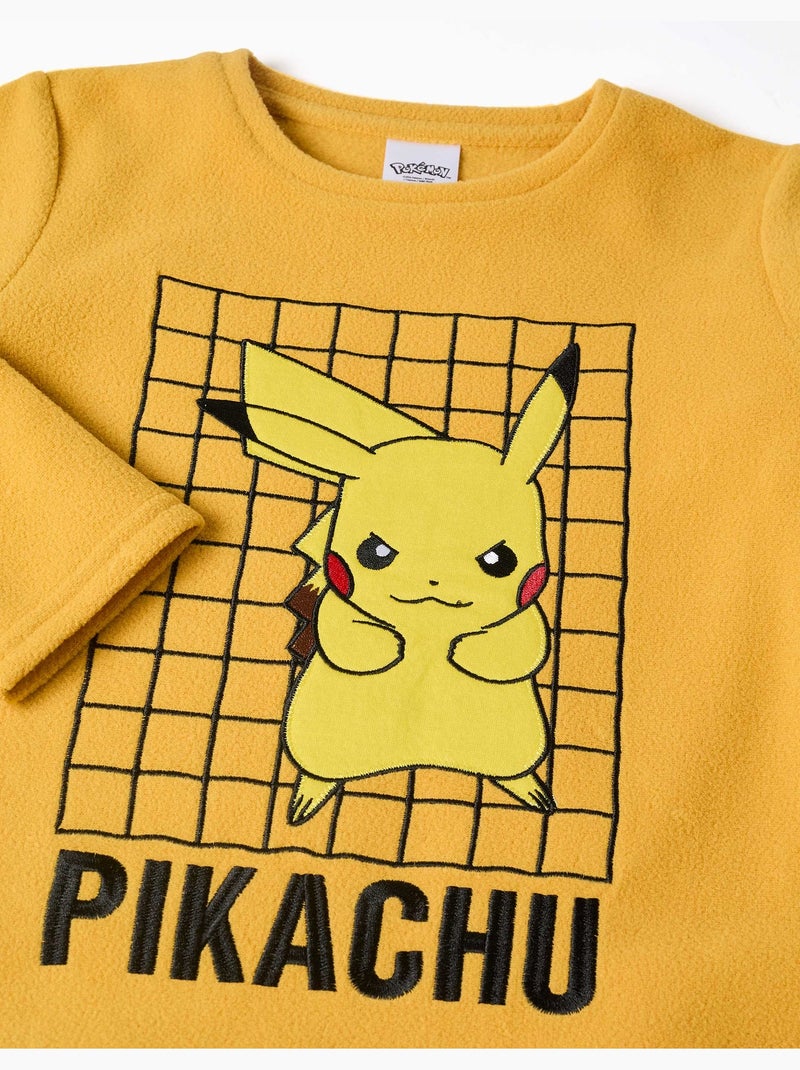 Pyjama en polaire avec broderie pikachu Jaune - Kiabi