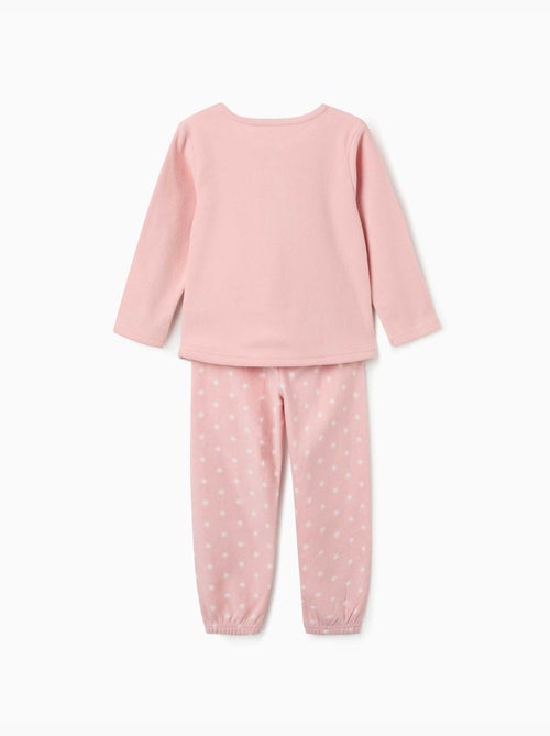 Pyjama en polaire avec étoiles brodées - Kiabi