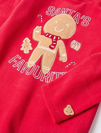 Pyjama en polaire avec imprimés de Noël