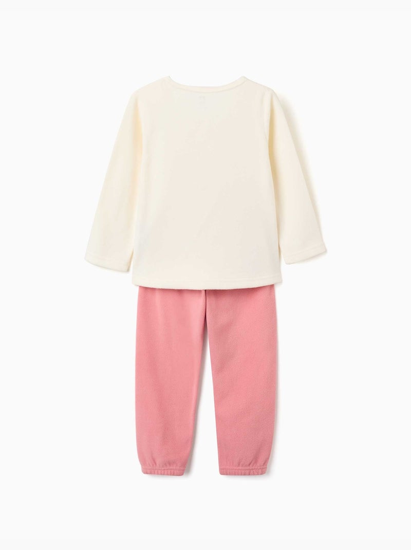 Pyjama en polaire avec licorne brodée Blanc - Kiabi