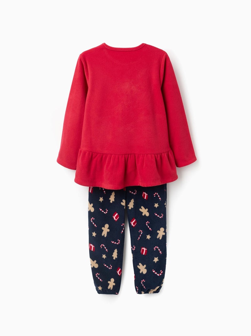 Pyjama en polaire avec motif de Noël Rouge - Kiabi