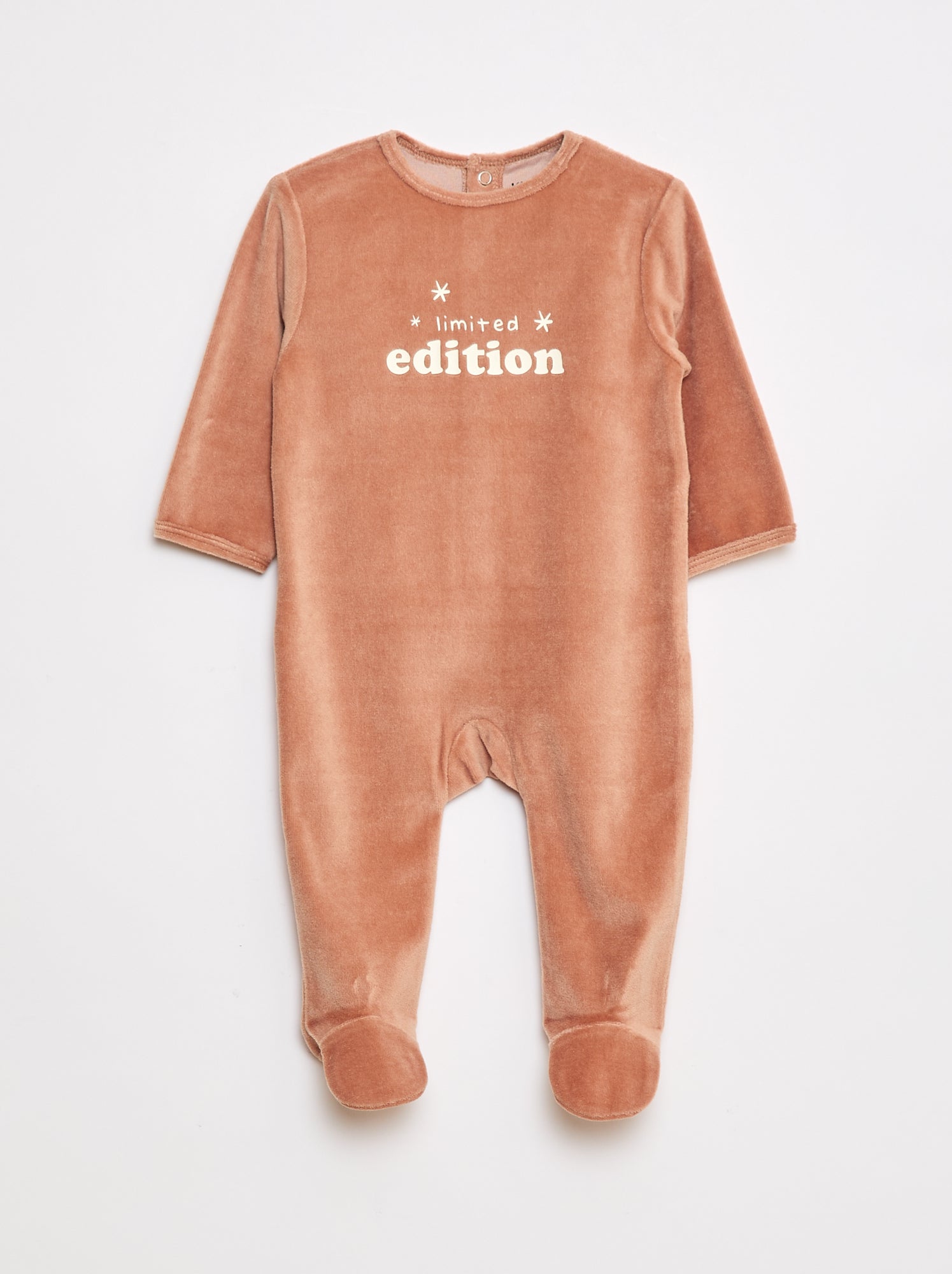 Pyjama en polaire avec pieds et animation devant