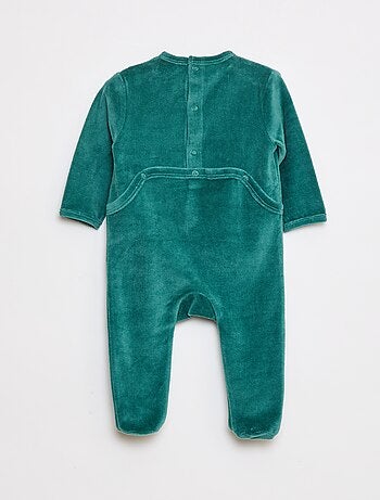 Pyjama en polaire avec pieds et animation devant