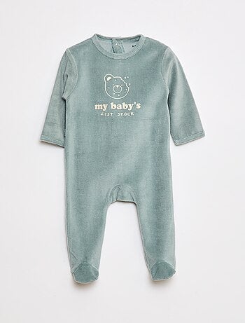 Pyjama en polaire avec pieds et animation devant