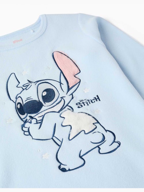 Pyjama en polaire avec stitch brodé - Kiabi
