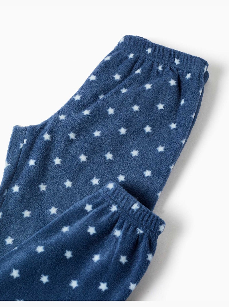 Pyjama en polaire avec stitch brodé Bleu Bleu - Kiabi