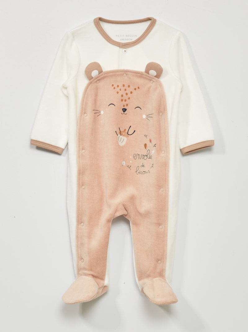 Pyjama en polaire BLANC - Kiabi