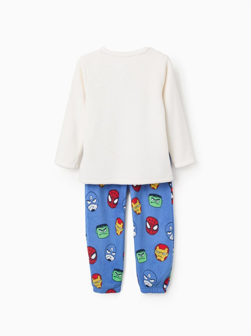 Pyjama en polaire corail à imprimé Avengers Blanc - Kiabi