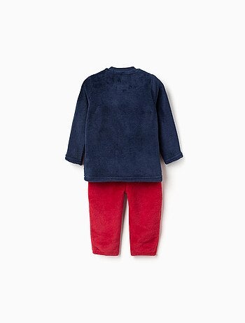 Pyjama en polaire corail avec broderie de Noël