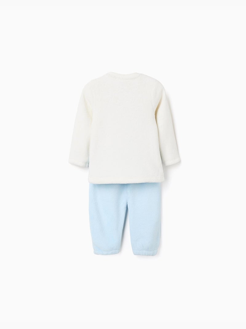 Pyjama en polaire corail avec imprimé Mickey Blanc - Kiabi