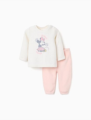 Pyjama en polaire corail avec imprimé Minnie