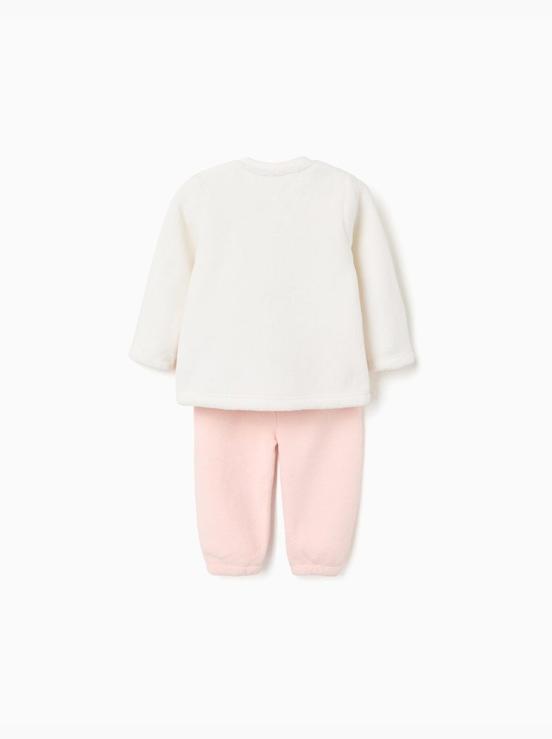 Pyjama en polaire corail avec imprimé Minnie Blanc - Kiabi