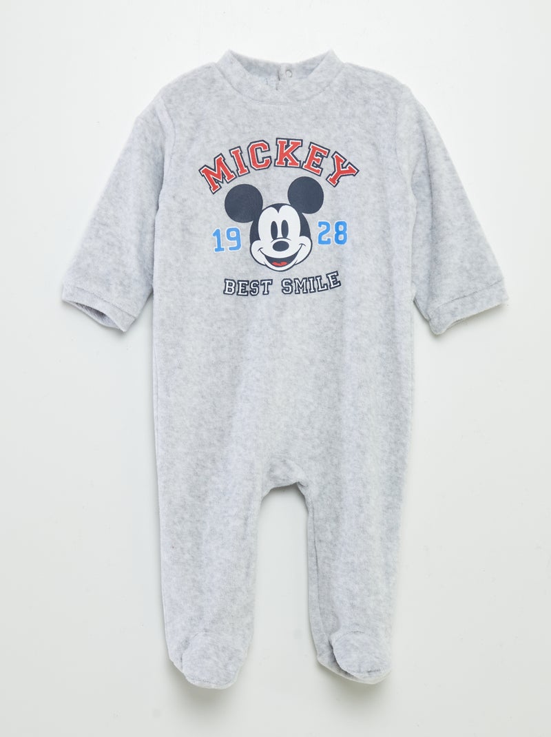 Pyjama en polaire 'Mickey' 'Disney' - 2 pièces Gris - Kiabi