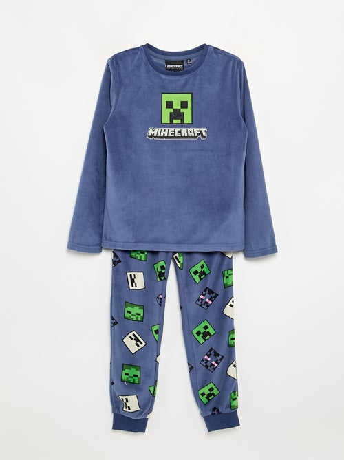 Pyjama en polaire 'Minecraft' 2 pièces - T-shirt à manches longues + pantalon - Kiabi Pyjama en polaire 'Minecraft' 2 pièces - T-shirt à manches longues + pantalon - Kiabi