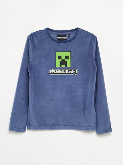 Pyjama en polaire 'Minecraft' 2 pièces - T-shirt à manches longues + pantalon - Kiabi Pyjama en polaire 'Minecraft' 2 pièces - T-shirt à manches longues + pantalon - Kiabi