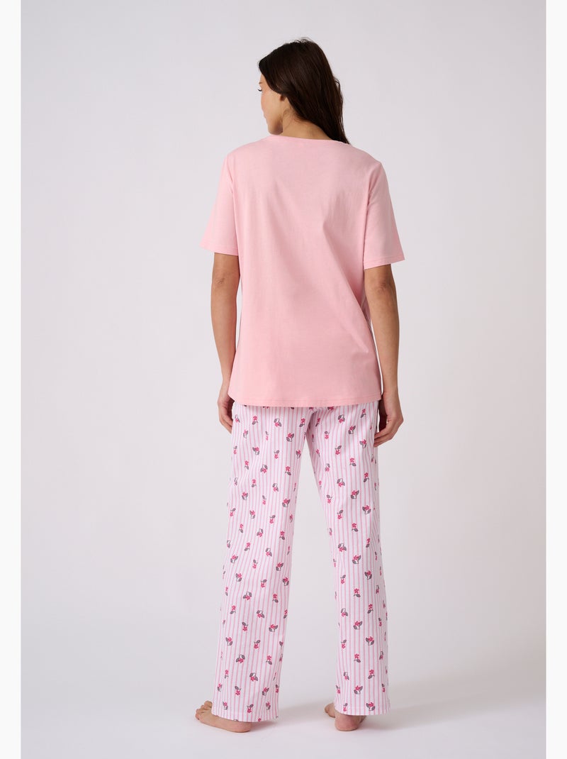 Pyjama en pur coton peigné - Damart Blanc - Kiabi