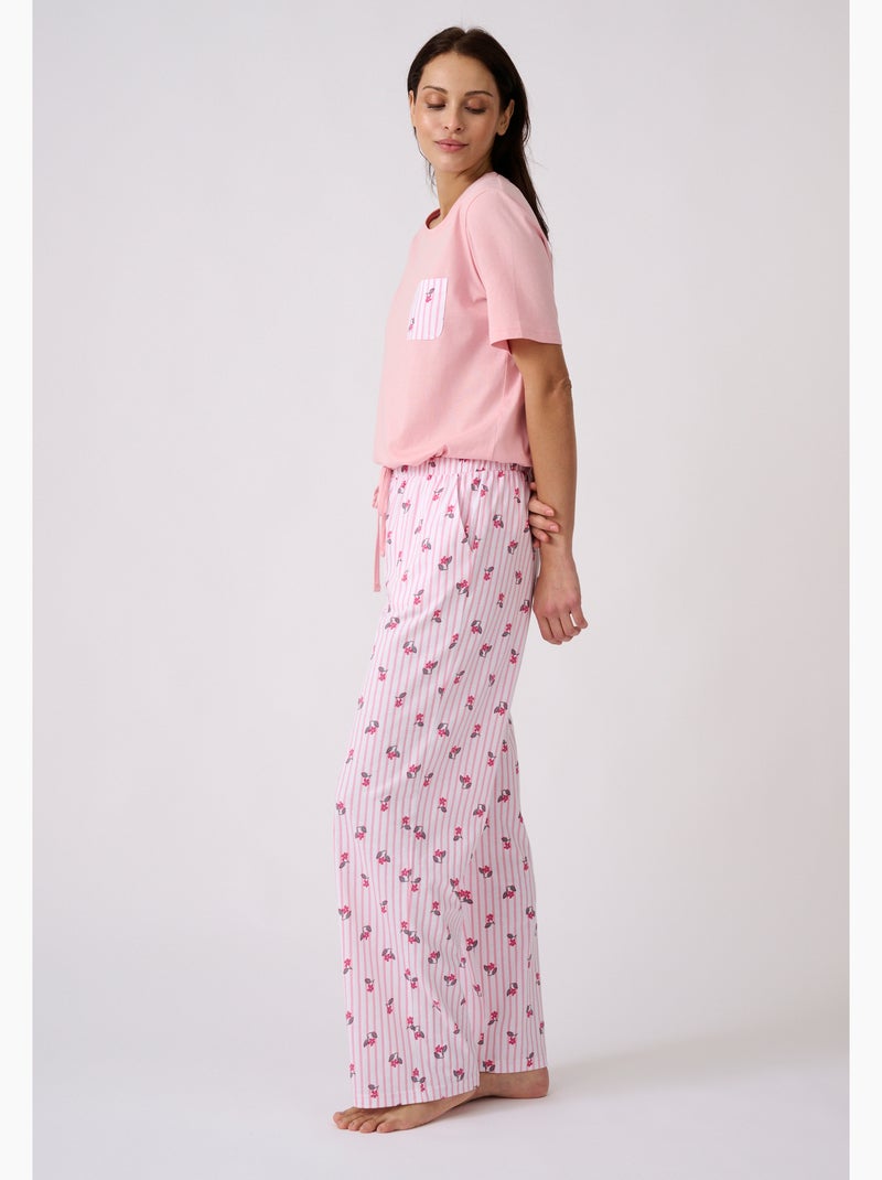 Pyjama en pur coton peigné - Damart Blanc - Kiabi